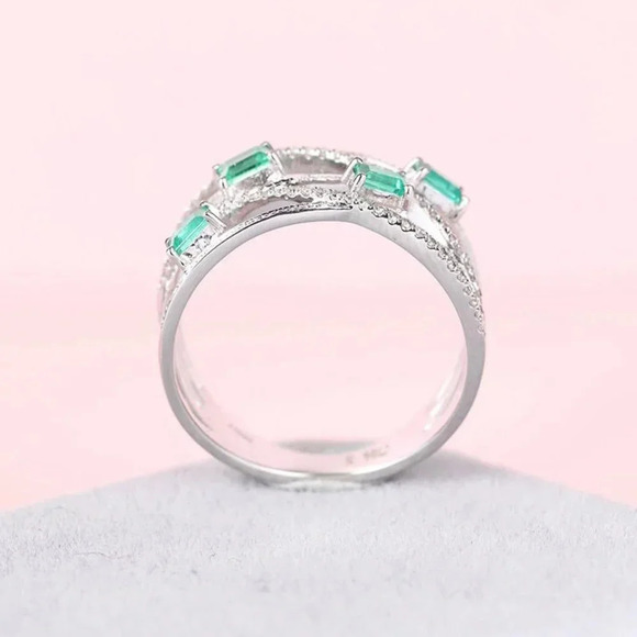 🎊Fashion Cross Multi Layer Romantic Gems Zircon Rings for Women, EVGG1300 - Picture 6 of 6